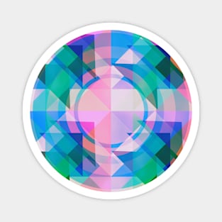 Multicoloured Geometric Swirl Magnet